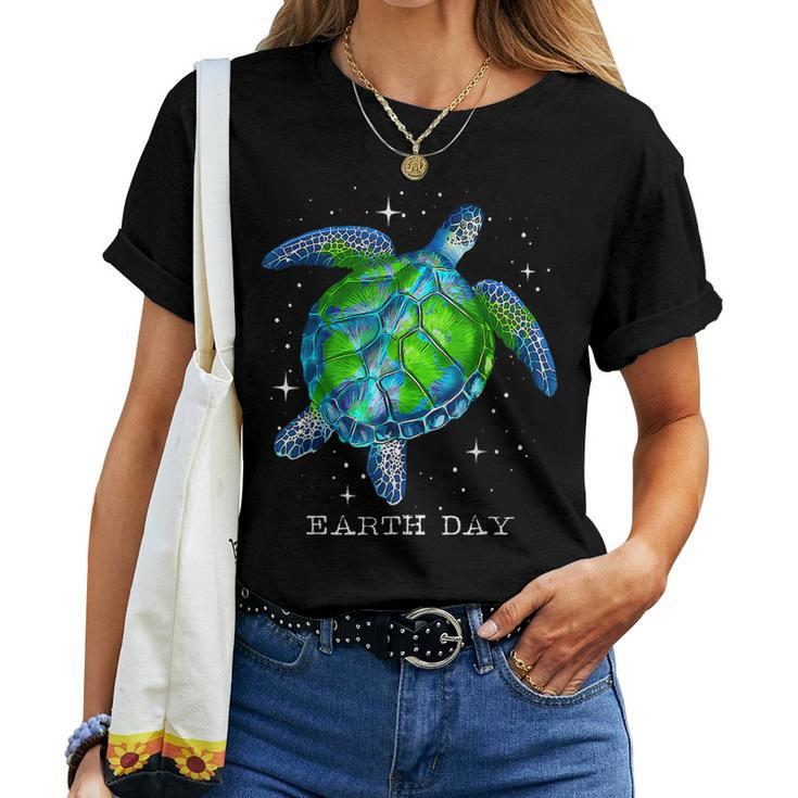 Earth Day 2023 Restore Sea Turtle Tie Dye Save The Planet Women T-shirt