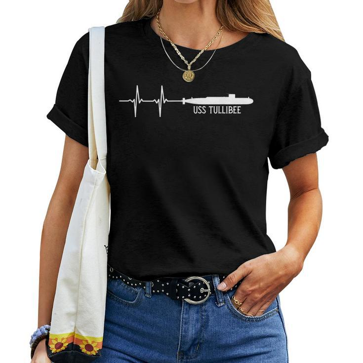 Ekg Heartbeat Uss Tullibee Ssn597 Navy Submarine Women T-shirt