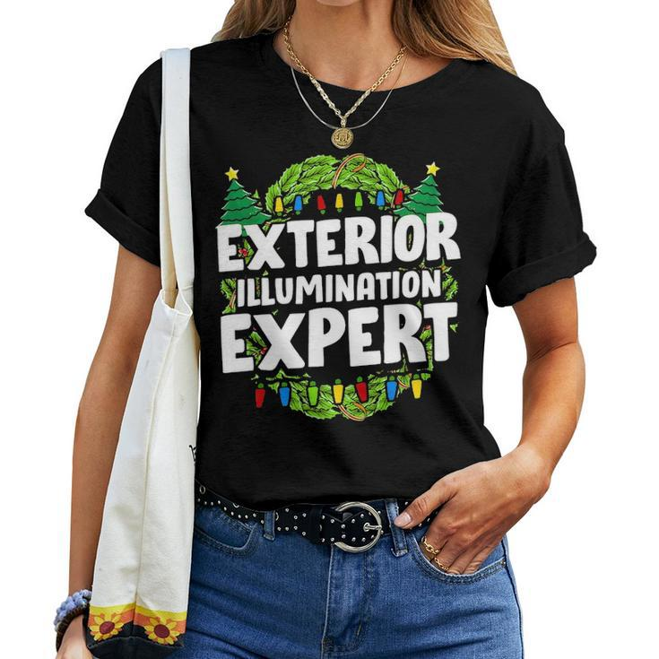 Exterior Ilumination Expert Funny Christmas Lights Engineer Women T-shirt