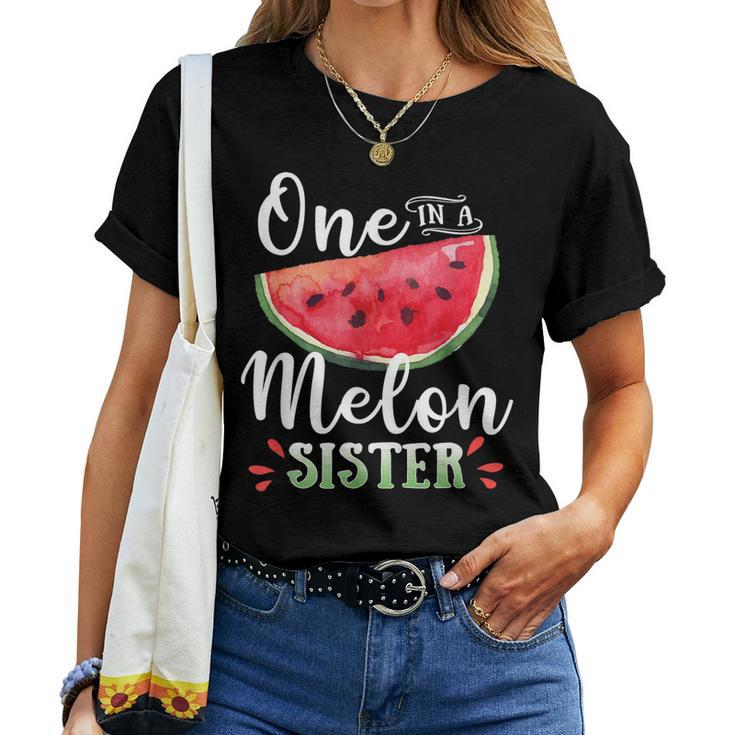 Family Watermelon Matching Group One In A Melon Sister Women T-shirt