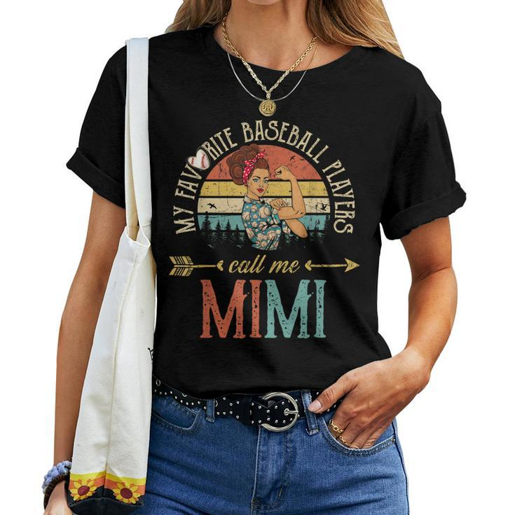 My Favorite Baseball Players Call Me Mimi Women Grandma Women T-shirt