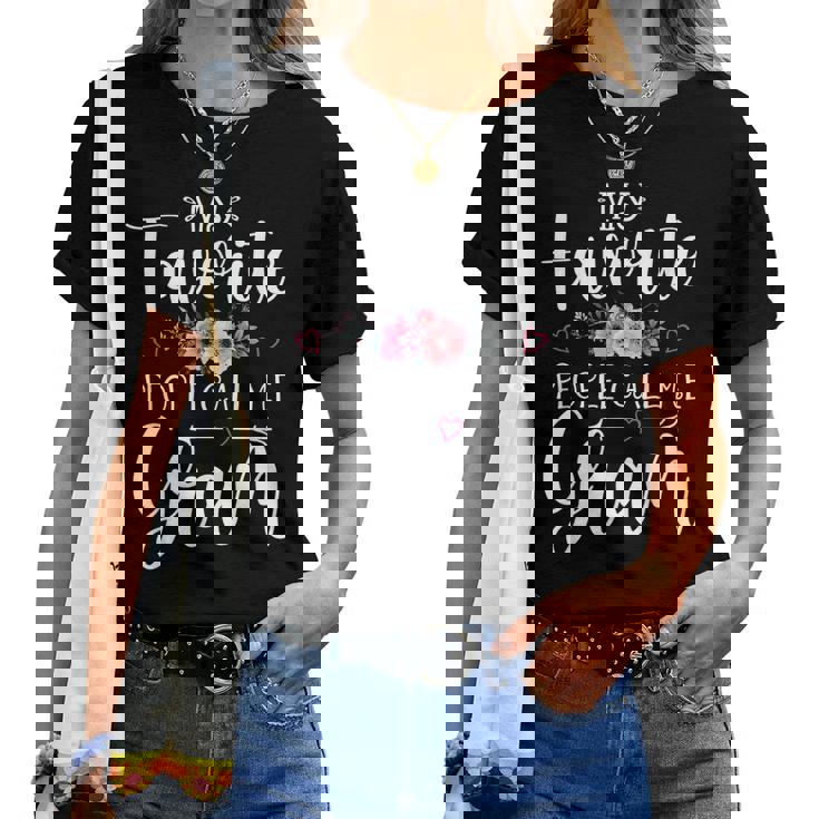 My Favorite People Call Me Gram Floral Women T-shirt