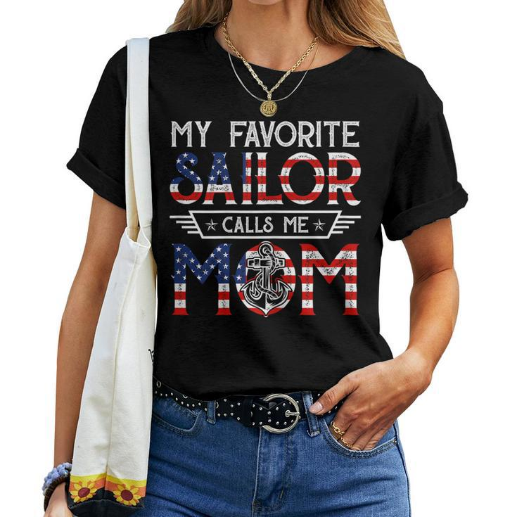 My Favorite Sailor Calls Me Mom Navy Veteran  Women T-shirt