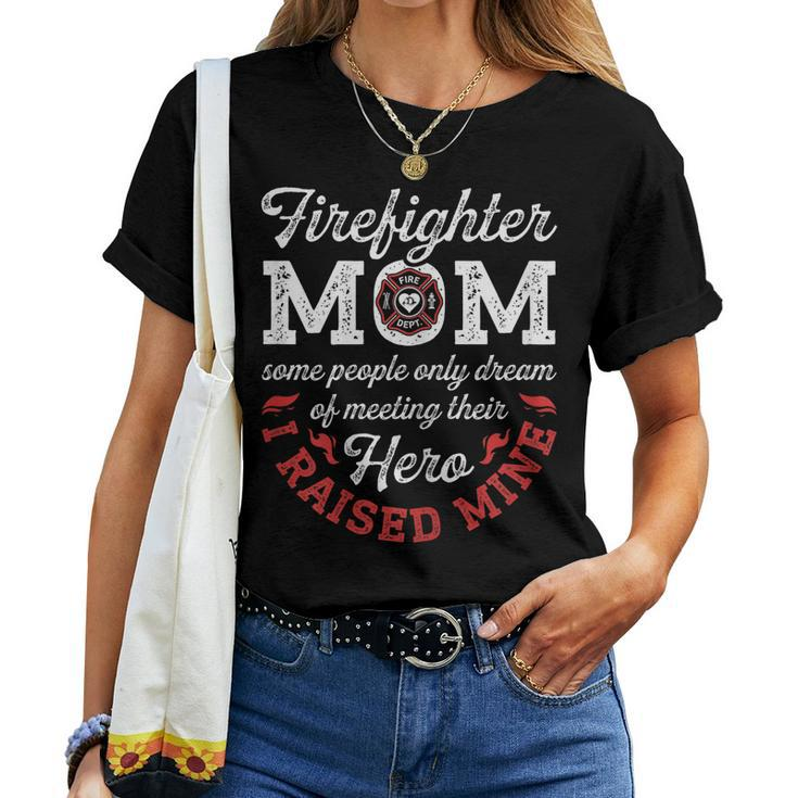 Firefighter Mom T Shirt Firemen Proud Moms Women T-shirt