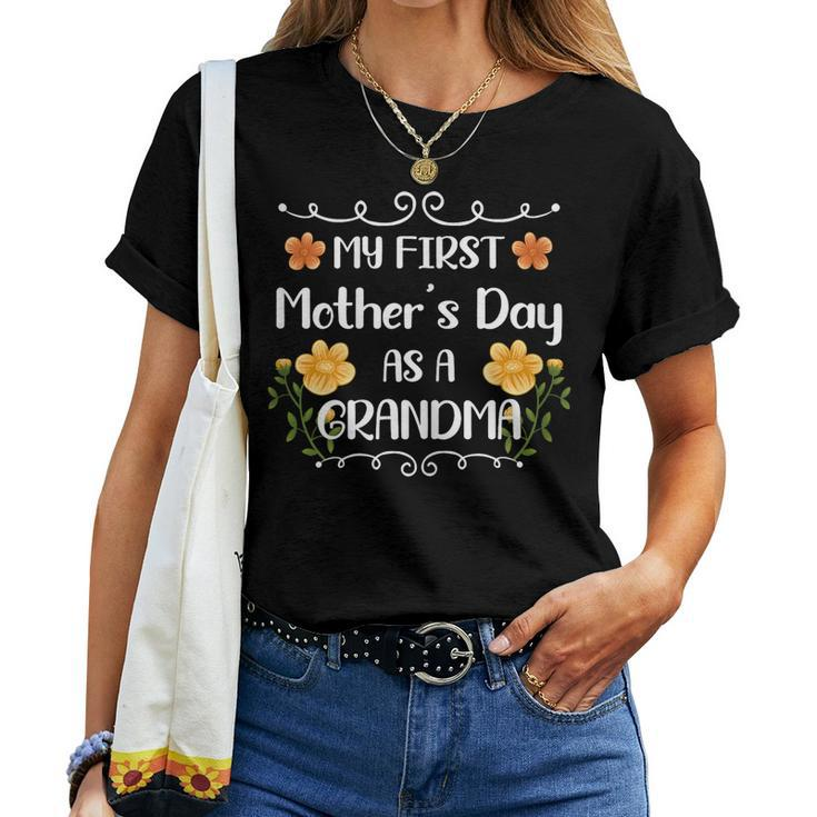 Womens My First As A Grandma In 2023 Women T-shirt