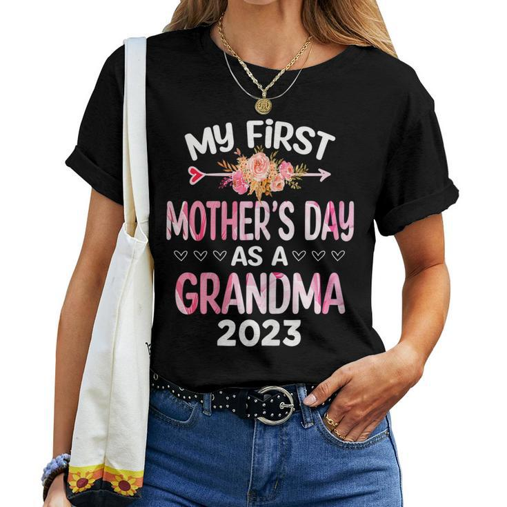 Womens My First As A Grandma 2023 Women Women T-shirt