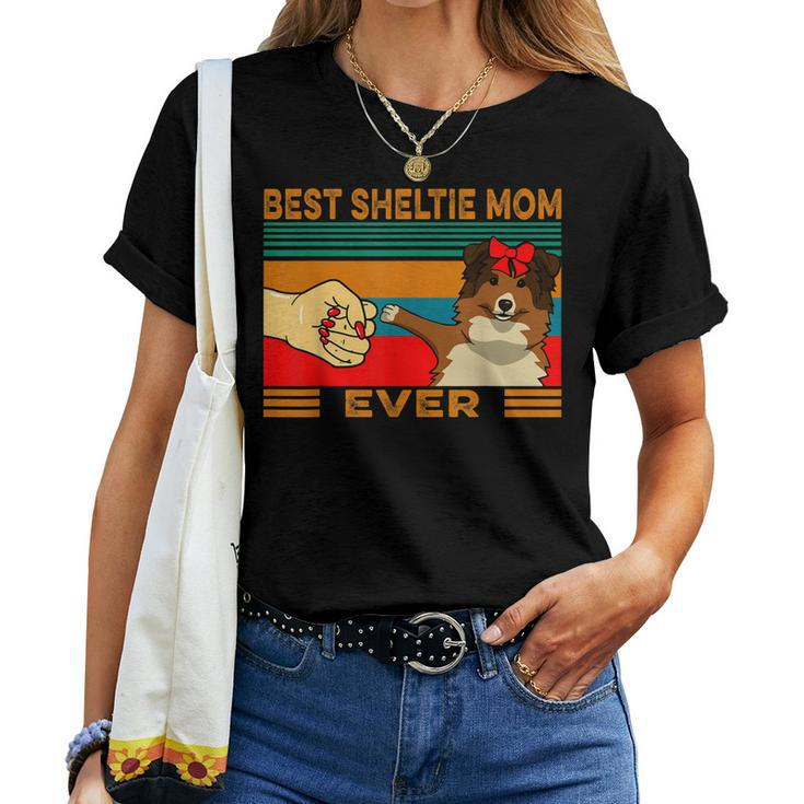 Fist Bump Best Sheltie Mom Ever Women T-shirt