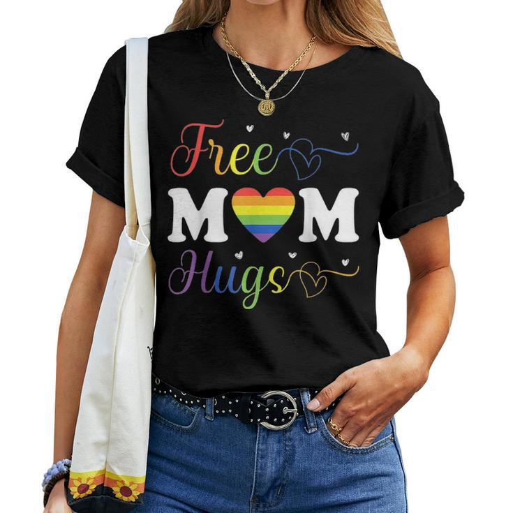Free Mom Hugs Lgbt Rainbow Gay Lesbian Women T-shirt