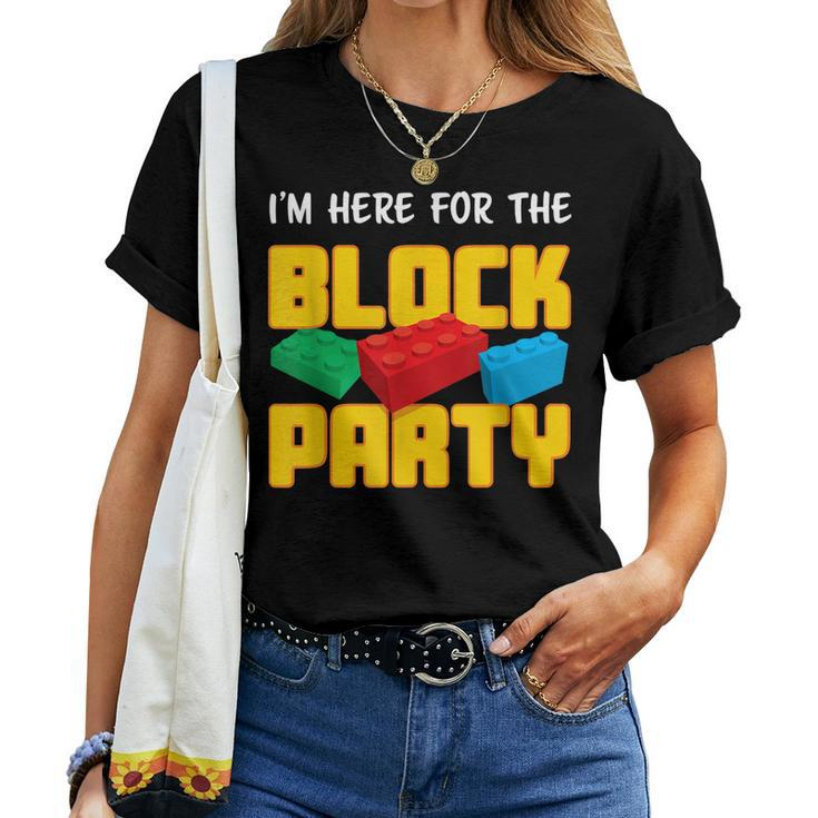 Funny Building Blocks Block Party Pre-K Men Women Kids Women T-shirt