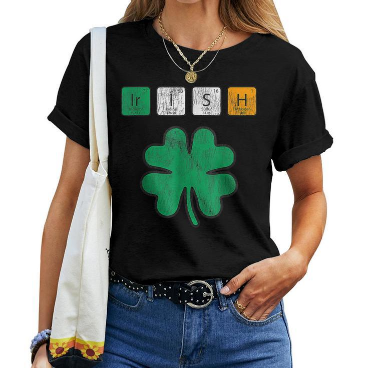 Funny St Patricks Day Science Teacher Irish Chemistry V2 Women T-shirt
