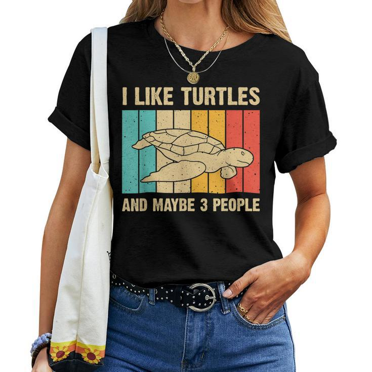 Funny Turtle Design Sea Turtle Lover Men Women Boys Girls Women T-shirt