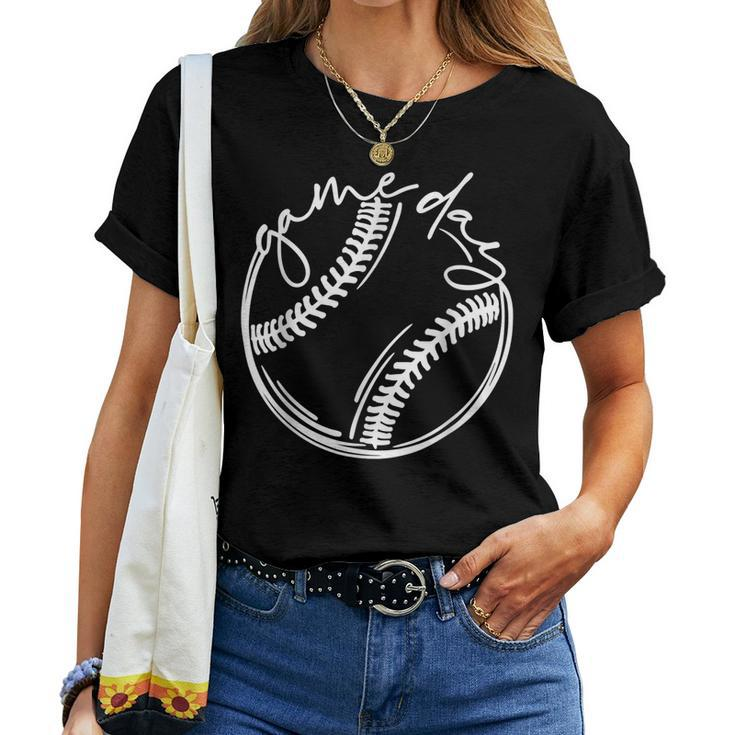 Game Day Baseball Baseball Life Softball Life For Mom Women T-shirt