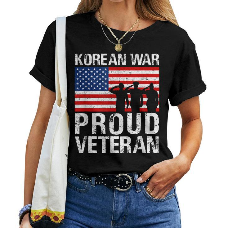 Gift For Military Men Women Proud Korean War Veteran Women T-shirt