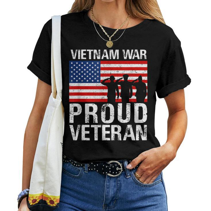Gift For Military Men Women Proud Vietnam War Veteran Women T-shirt