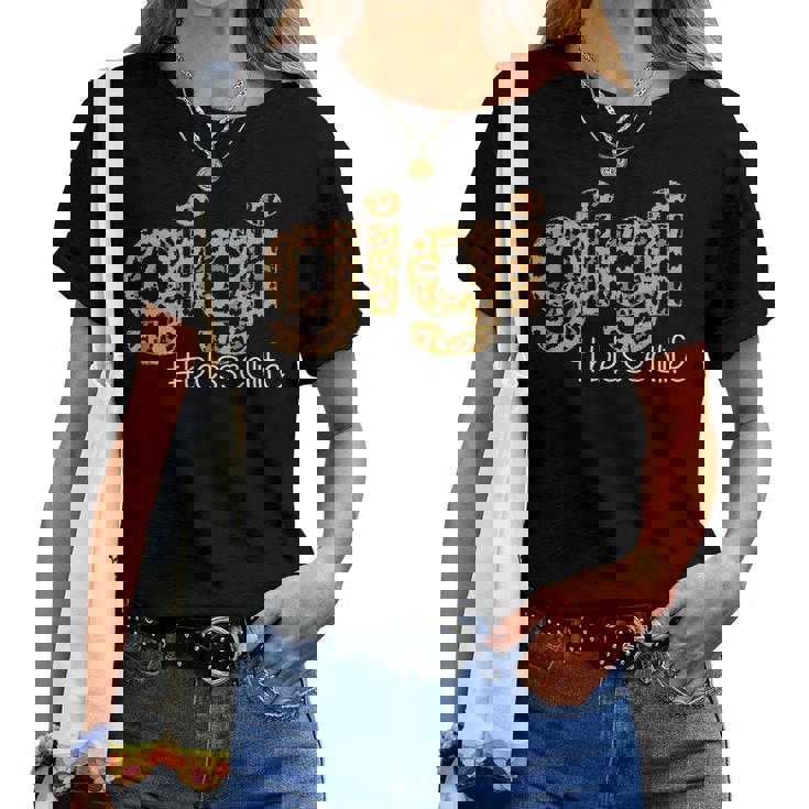 Gigi Blessed Life Leopard Funny Gigi Gift For Mom Women V2 Women T-shirt