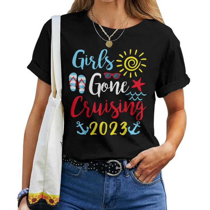 Womens Girls Gone Cruising 2023 Cruise Squad Vacation Girl Women T-shirt
