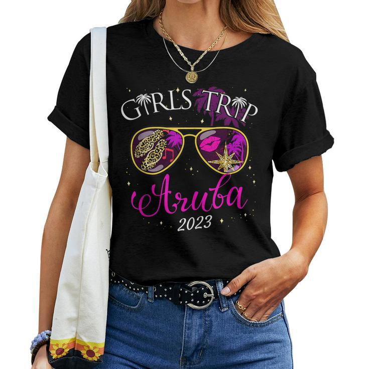 Girls Trip Aruba 2023 For Women Weekend Birthday Squad Women T-shirt