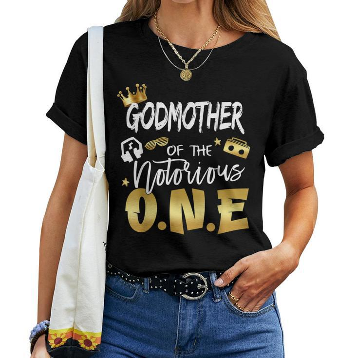 Godmother Of The Notorious One Old School 1St Birthday Women T-shirt