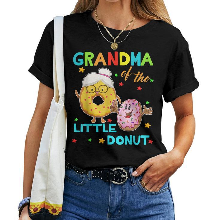 Grandma Of The Little Donut Birthday Shirt Donut Shirt Women T-shirt