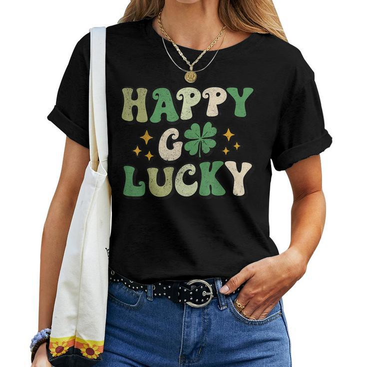 Groovy Happy Go Lucky St Patricks Day Men Women Kids Women T-shirt
