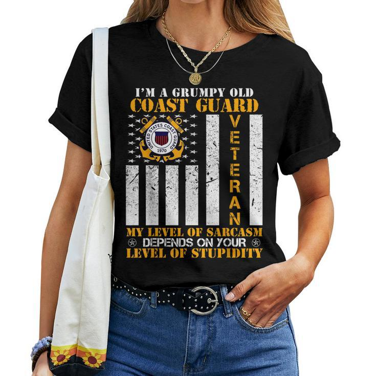 Im A Grumpy Old Coast Guard Veteran For Men Women Women T-shirt