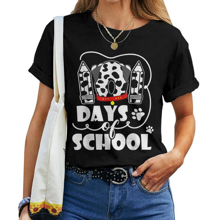 Happy 101 Days School Dog Lover Student Or Teacher Boys Kids V3 Women T-shirt