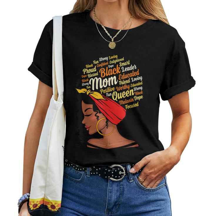 Happy Mother’S Day Black Mom Queen Afro African Mama Women Women T-shirt
