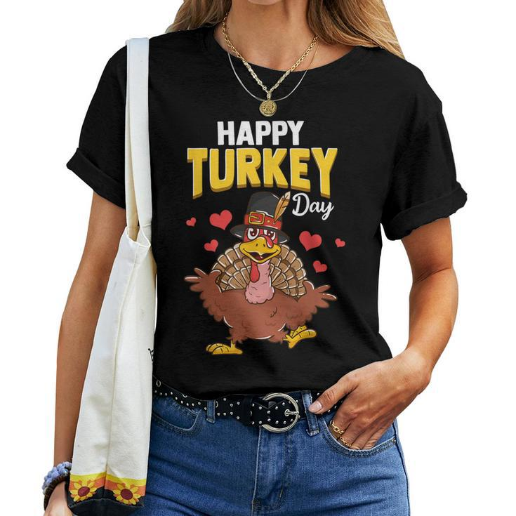 Happy Turkey Day Thanksgiving Gobble Kids Women Men Women T-shirt