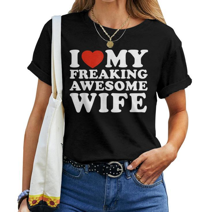 I Heart My Awesome Wife Women T-shirt