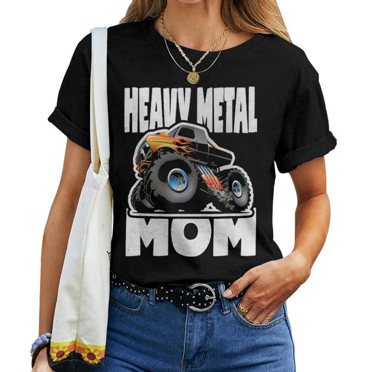 Heavy Metal Mom Retro Monster Truck Music Mother Women T-shirt