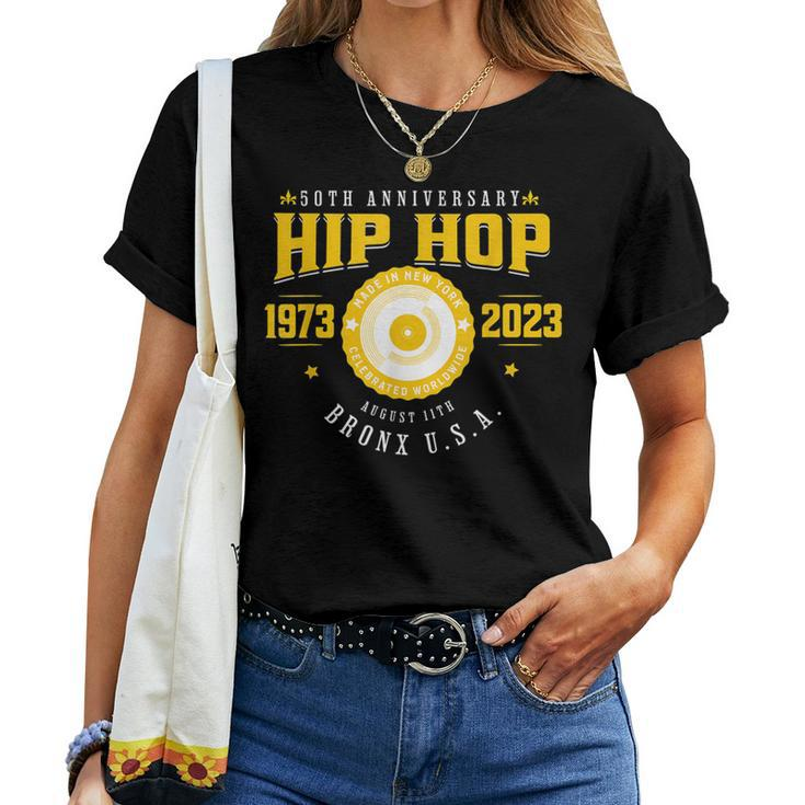 Hip Hop Music 50Th Anniversary Musician Birthday Born Day Women T-shirt