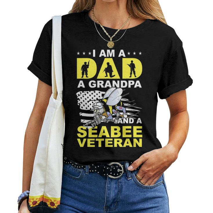 Im A Dad A Grandpa And Navy Seabee Veteran Gift Women T-shirt