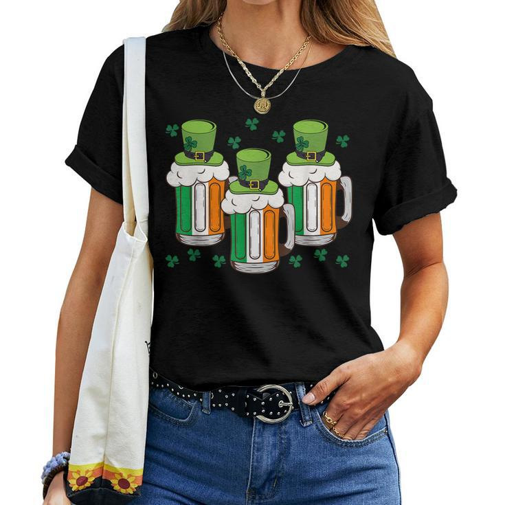 Irish Beer Ireland Flag St Patricks Day Women Leprechaun Women T-shirt