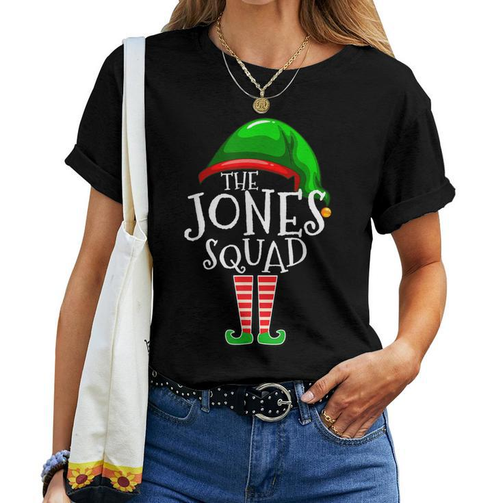 Jones Squad Elf Group Matching Family Name Christmas Women T-shirt