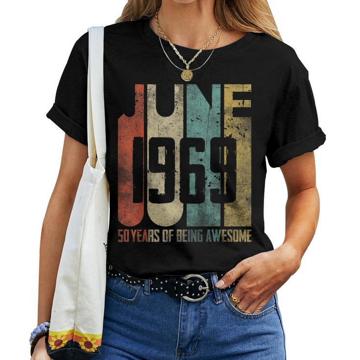 June 1969 50 Years Old 50Th Birthday Men Women Women T-shirt