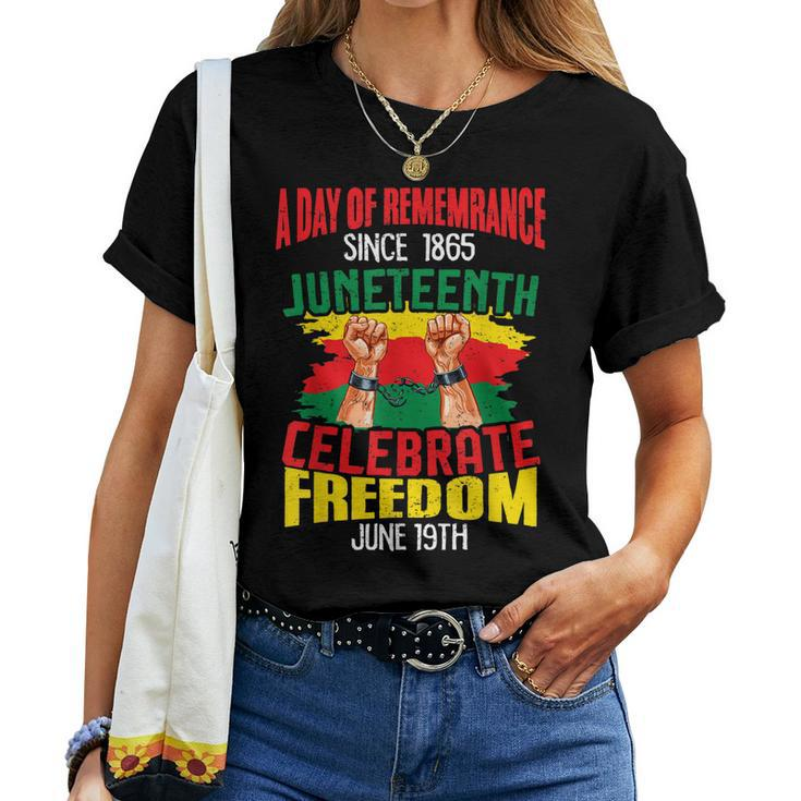 Junenth Since 1865 Celebrate Freedom Afican Womens Mens Women T-shirt
