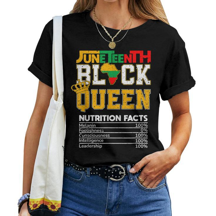 Junenth Black Queen Nutrition African American Women Girl Women T-shirt