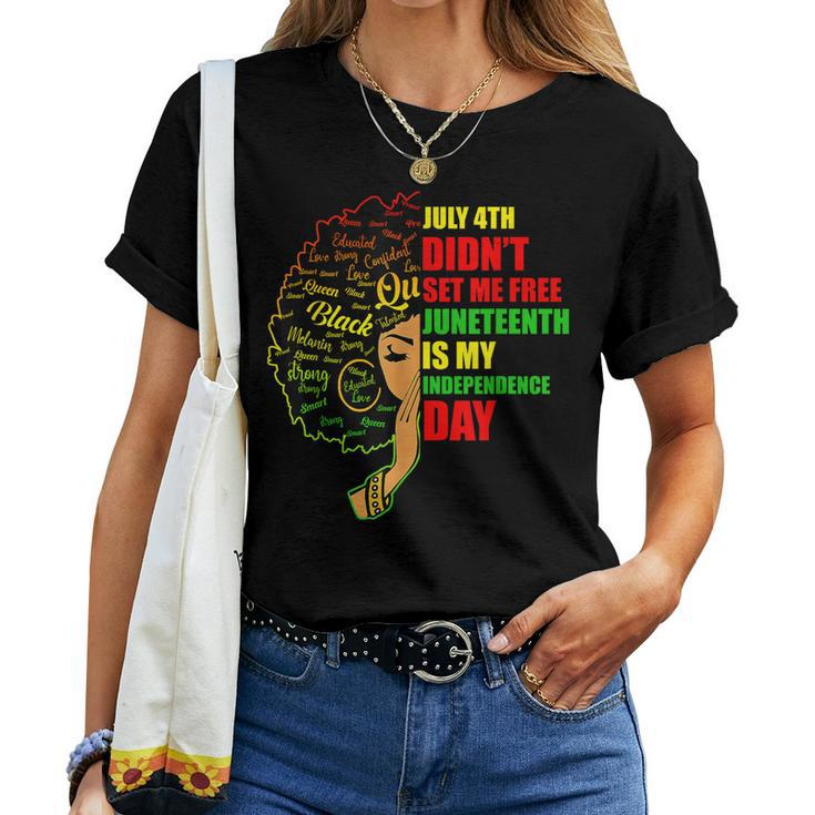 Junenth Is My Independence Day Queen Women Black History Women T-shirt
