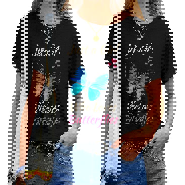 Just A Girl Who Loves Butterflies Women Insect T-Shirts Just A Girl Who Loves Butterflies Women Insect T-Shirts