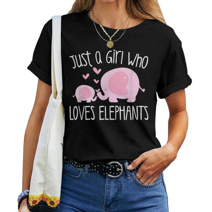 Just A Girl Who Loves Elephants Mom Baby Toddler Kids Gift Women T-shirt