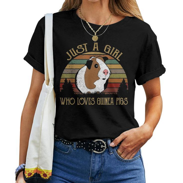 Just A Girl Who Loves Guinea Pig Mom Clothes For Women Women T-shirt