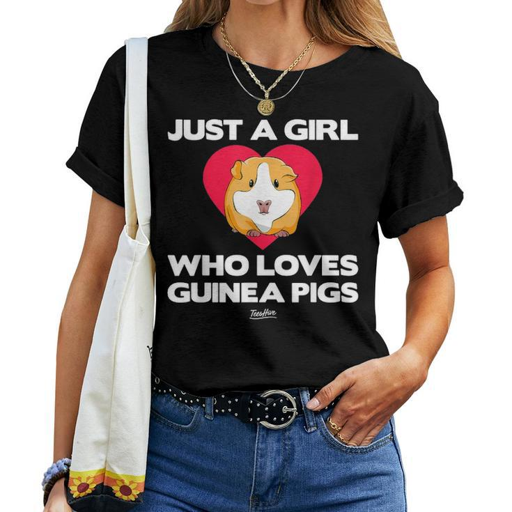 Just A Girl Who Loves Guinea PigMom Guinea Pig Lover Women T-shirt