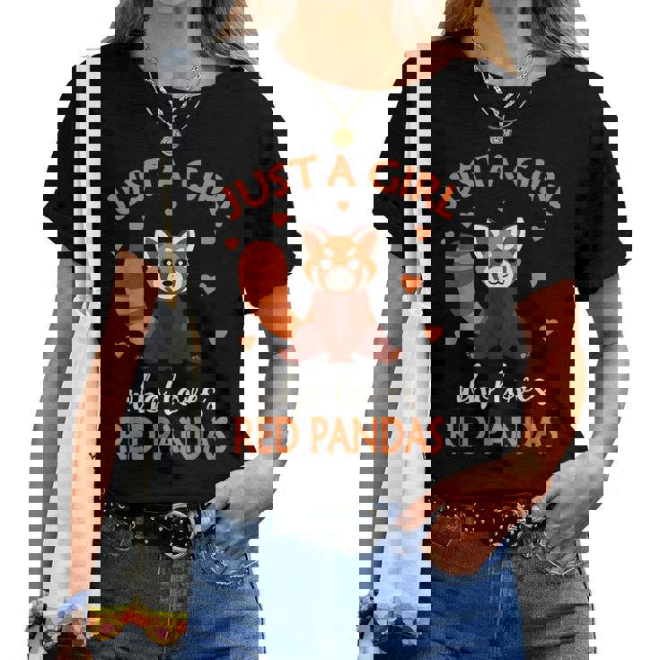 Just A Girl Who Loves Red Pandas Red Panda Girls Kids Women T-shirt