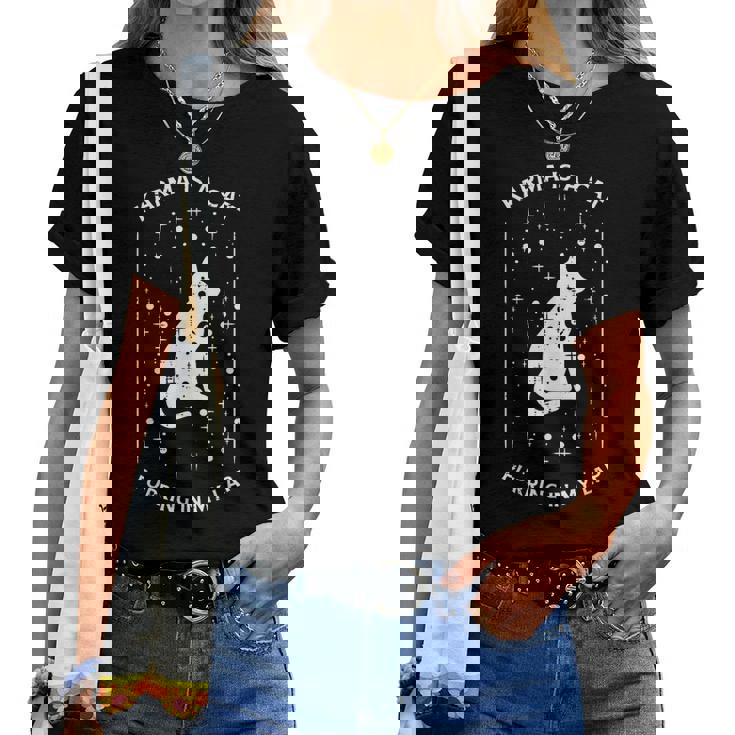 Karma Is Cat Music Celestial Pet Girls Boys Kids Youth Women T-shirt