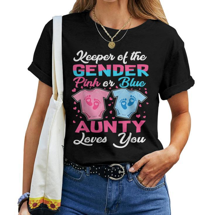 Keeper Of The Gender Aunty Loves You Baby Announcement Women T-shirt