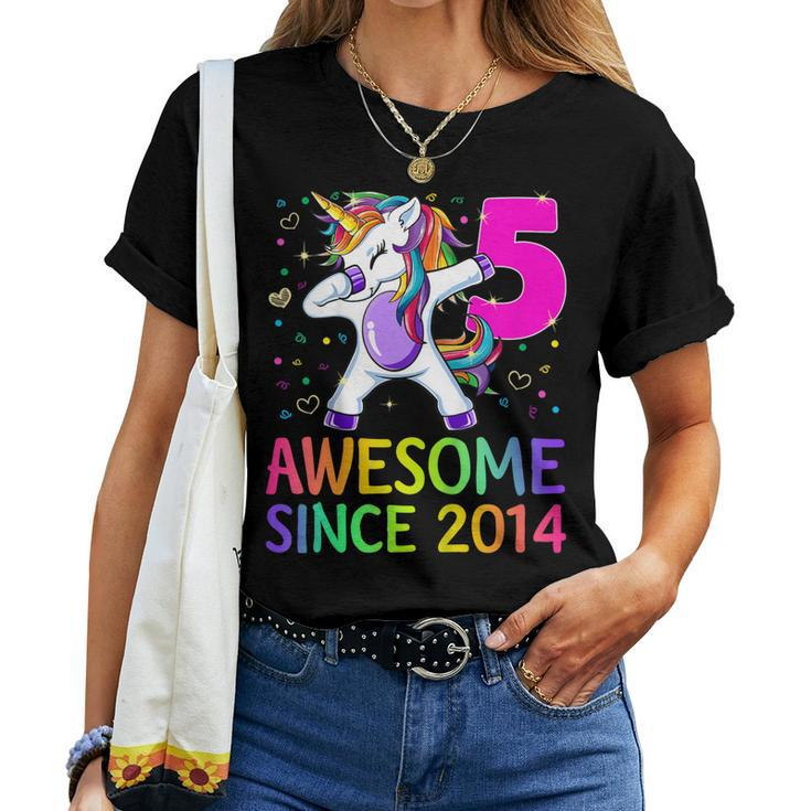 Kids 5 Years Old 5Th Birthday Unicorn Shirt Girl Daughter Pa V3 Women T-shirt