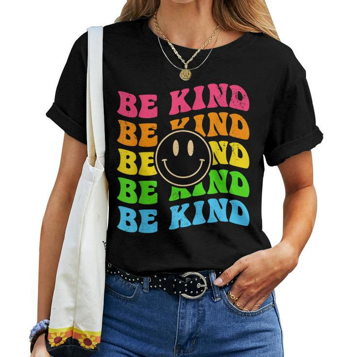 Be Kind Retro Happy Face Vintage Positivity Women T-shirt
