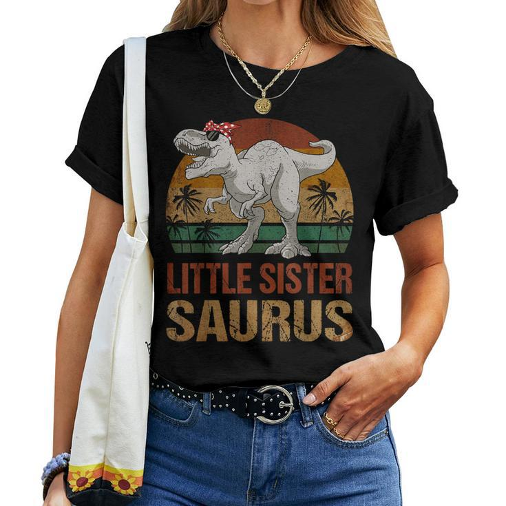 Little Sistersaurus Dinosaur Little Sister Saurus Vintage Women T-shirt