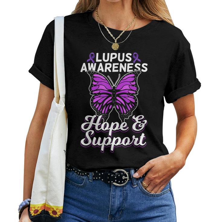 Lupus Awareness Shirt Butterfly Ribbon World Lupus Day Women T-shirt