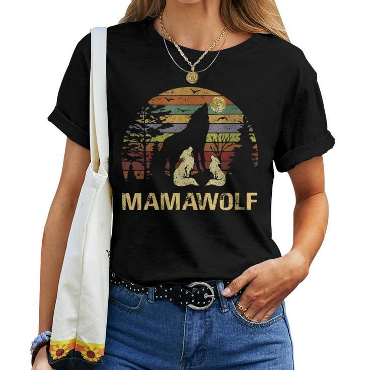 Mama Wolf Wolves Wild Lover Mom Mother Women Women T-shirt